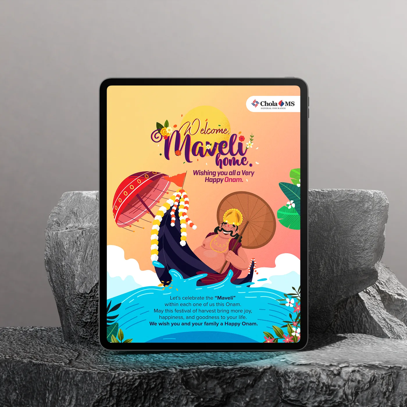 Chola MS, Onam greeting, digital