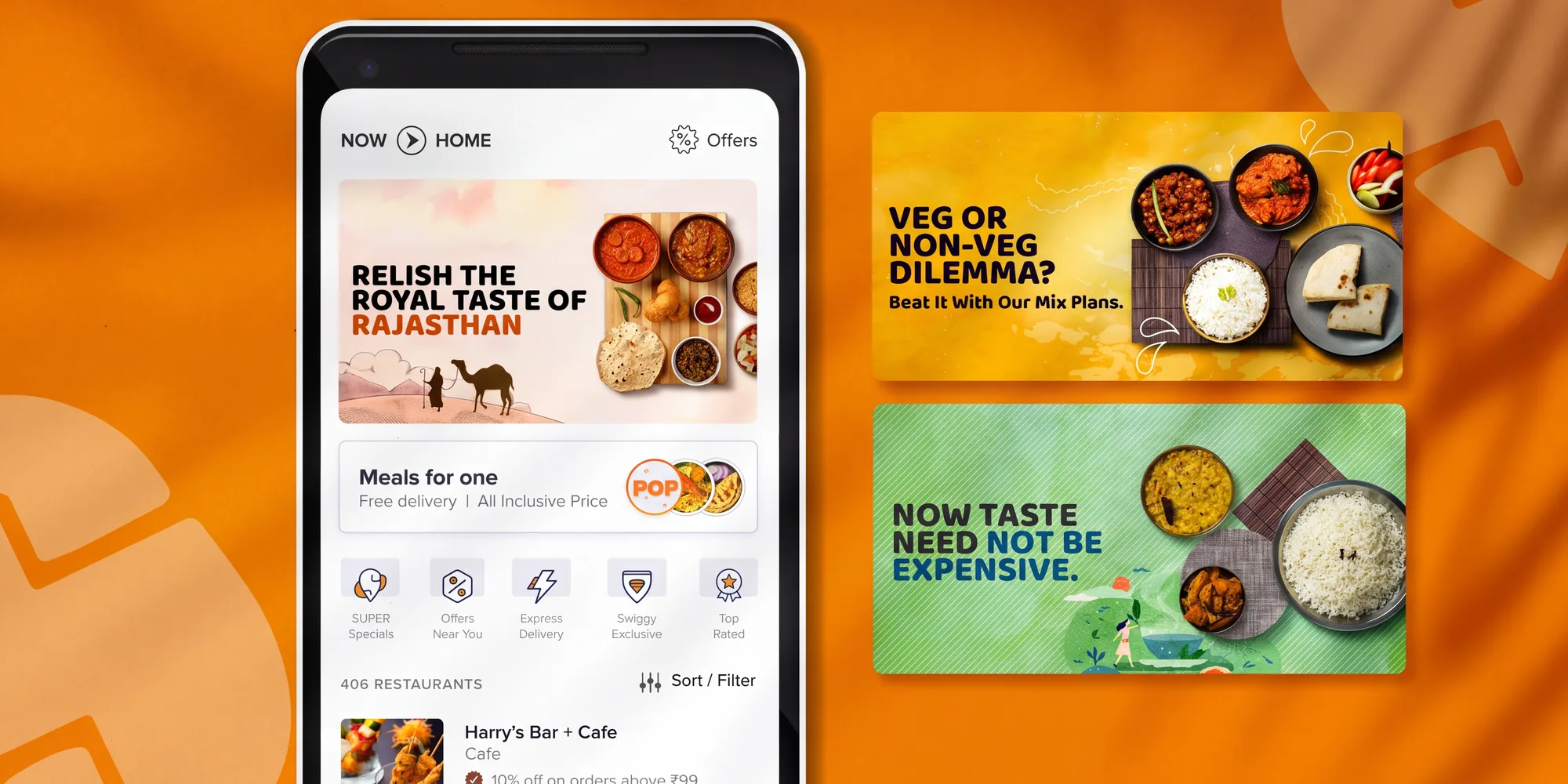 Swiggy, In-app campaign creatives