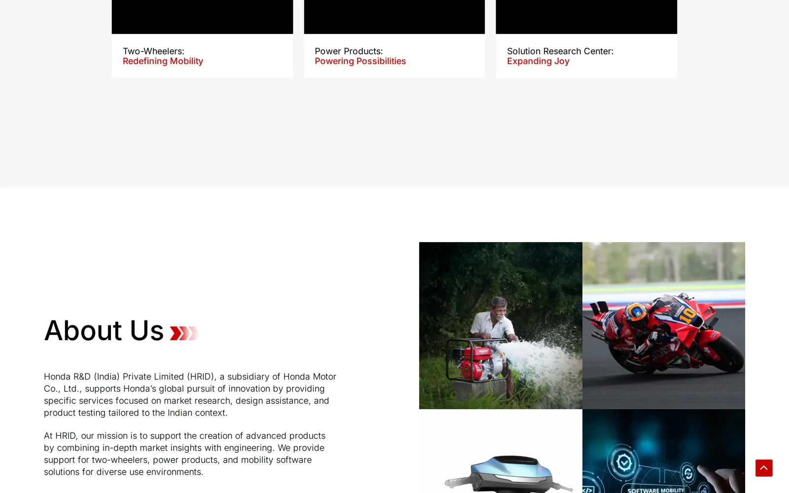 Honda R&D India website by RedPencil